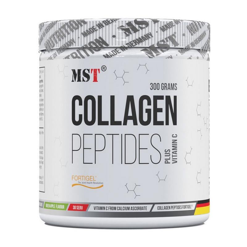 Колаген пептиди питний з вітаміном C MST Collagen Peptides + Vitamin C 300 г Зелене яблуко