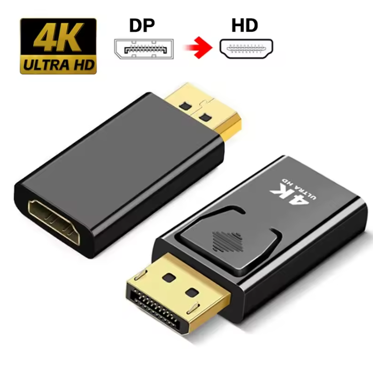 Переходник с DisplayPort на HDMI адаптер 4К UltraHD converter video/audio Black - фото 2