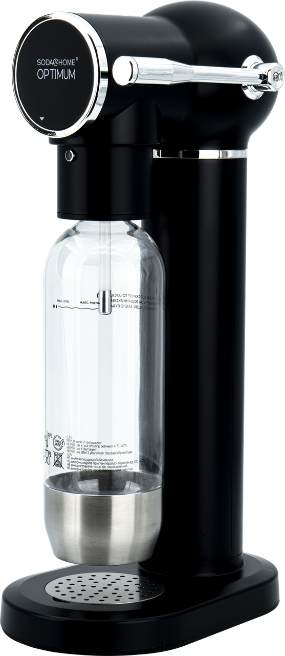 Сифон для газування води та напоїв SODA@HOME OPTIMUM без балона СО2 у комплекті Black