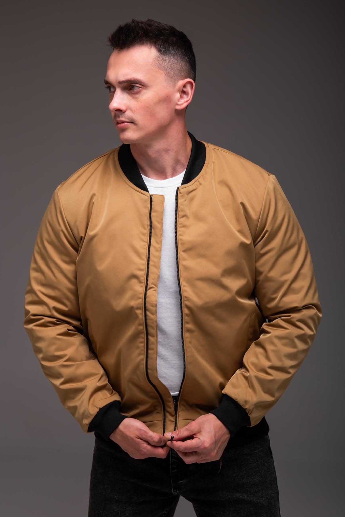 Бомбер мужской весенне-осенний утепленный 3XL Койот (2407/1/4) - фото 5