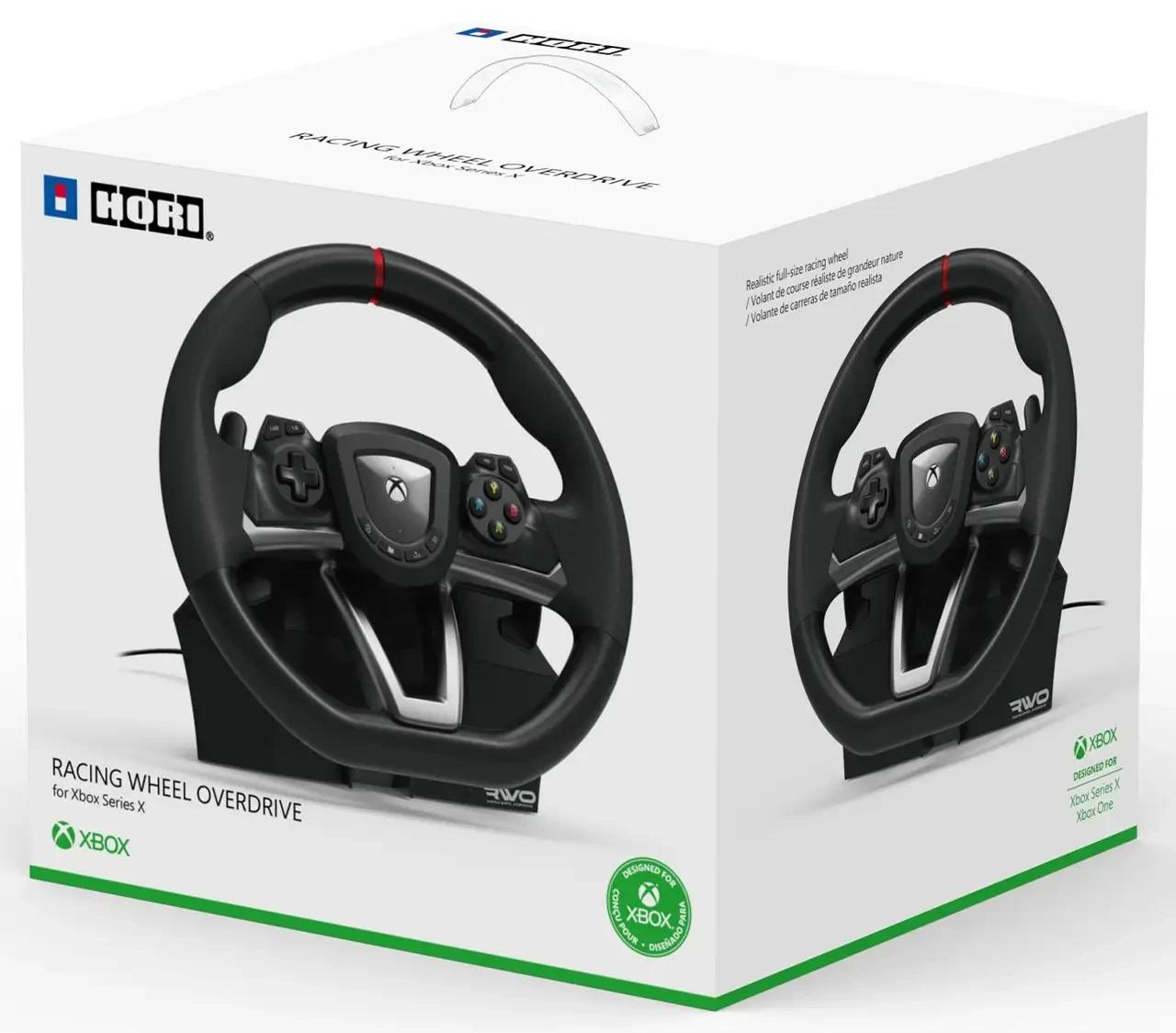 Ігровий комплект кермо та педалі HORI Racing Wheel Overdrive Designed for Xbox Series X/S/PC (AB04-001U) - фото 3 Ігровий комплект кермо та педалі HORI Racing Wheel Overdrive Designed for Xbox Series X/S/PC (AB04-001U) - фото 3