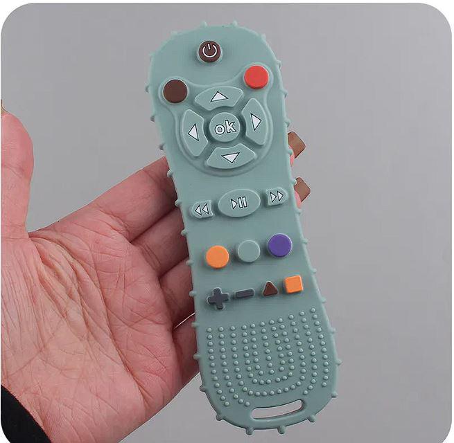 Гризунець дитячий силіконовий Пульт Зелений - фото 5 Гризунець дитячий силіконовий Пульт Зелений - фото 5
