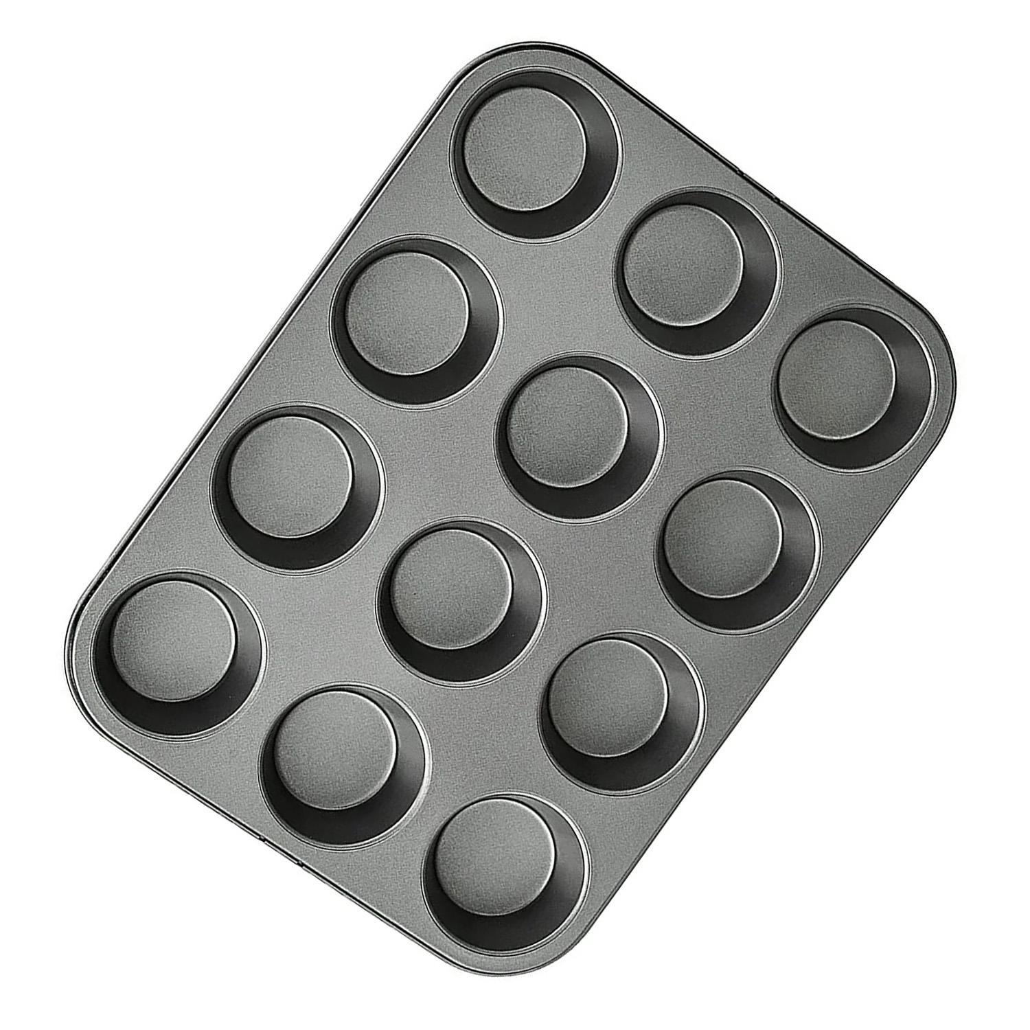 Форма для выпечки кексов и маффинов на 12 ячеек с антипригарным покрытием 35,5х26,5х3 см (87116)