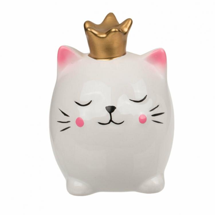 Копилка декоративная Котик в короне