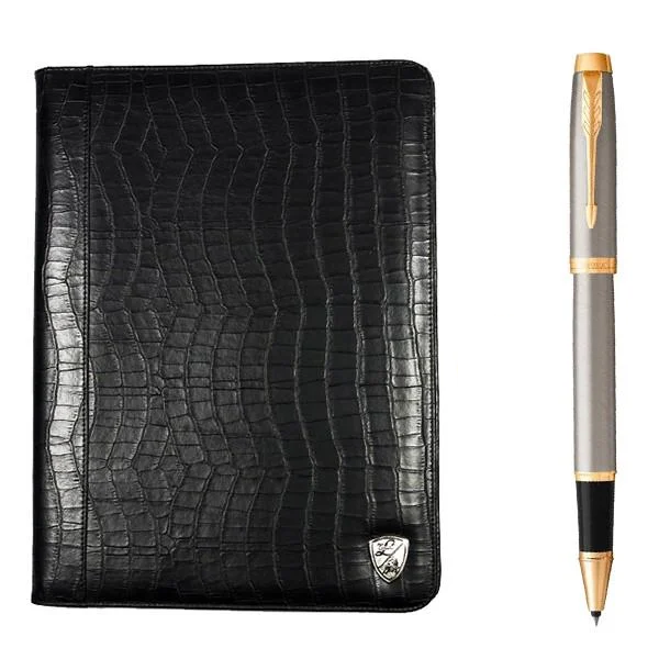 Комплект ручка-роллер Parker IM и папка кожаная Tonino Lamborghini (47324735)