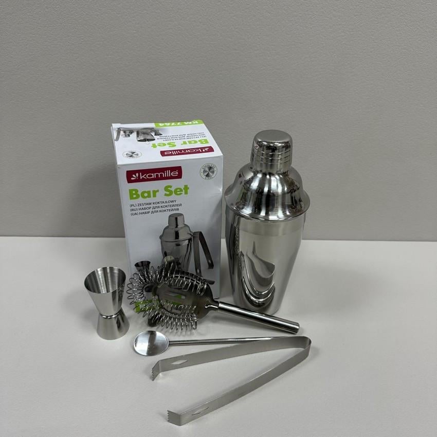 Набор для бара Kamille из нержавеющей стали 5 предметов (KM-7764)