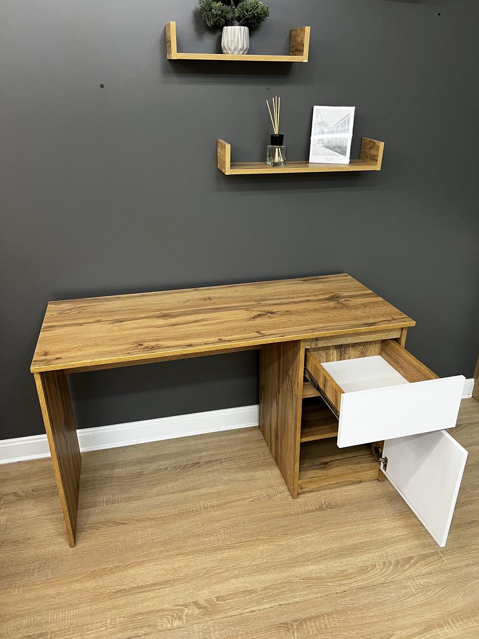 Стіл письмовий без ручок Лайт 1250х750х530 мм Дуб Аппалачі/Німфеа Альба - фото 6 Стіл письмовий без ручок Лайт 1250х750х530 мм Дуб Аппалачі/Німфеа Альба - фото 6