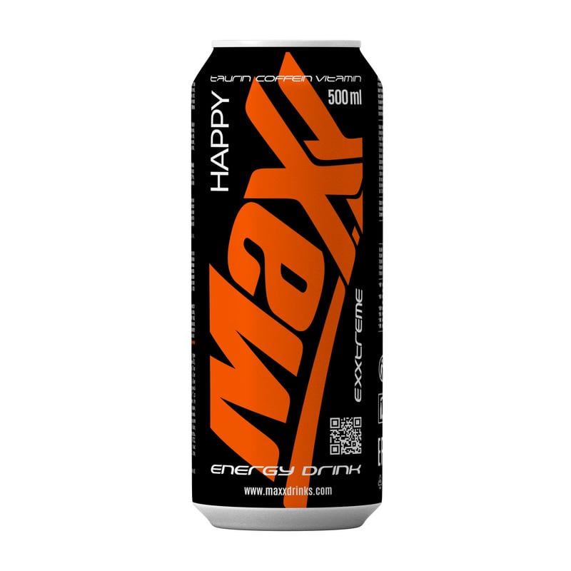 Энергетический напиток с кофеином и таурином Maxx Happy Energy Drink 250 мл Белая клубника-гуава