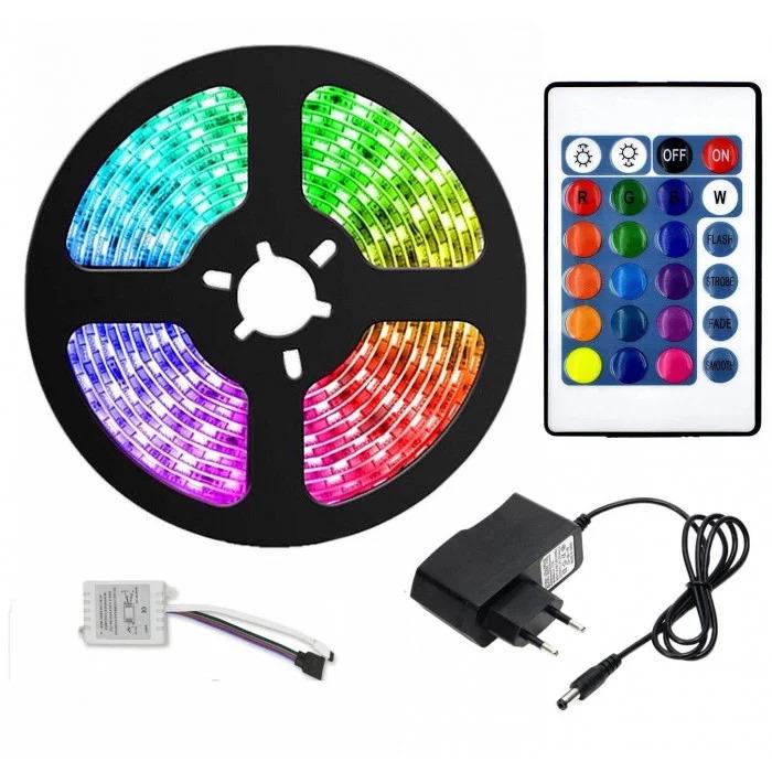 Сітлодіодна стрічка SMD LED RGB 2835 з пультом керування 5 м (13823826) - фото 2