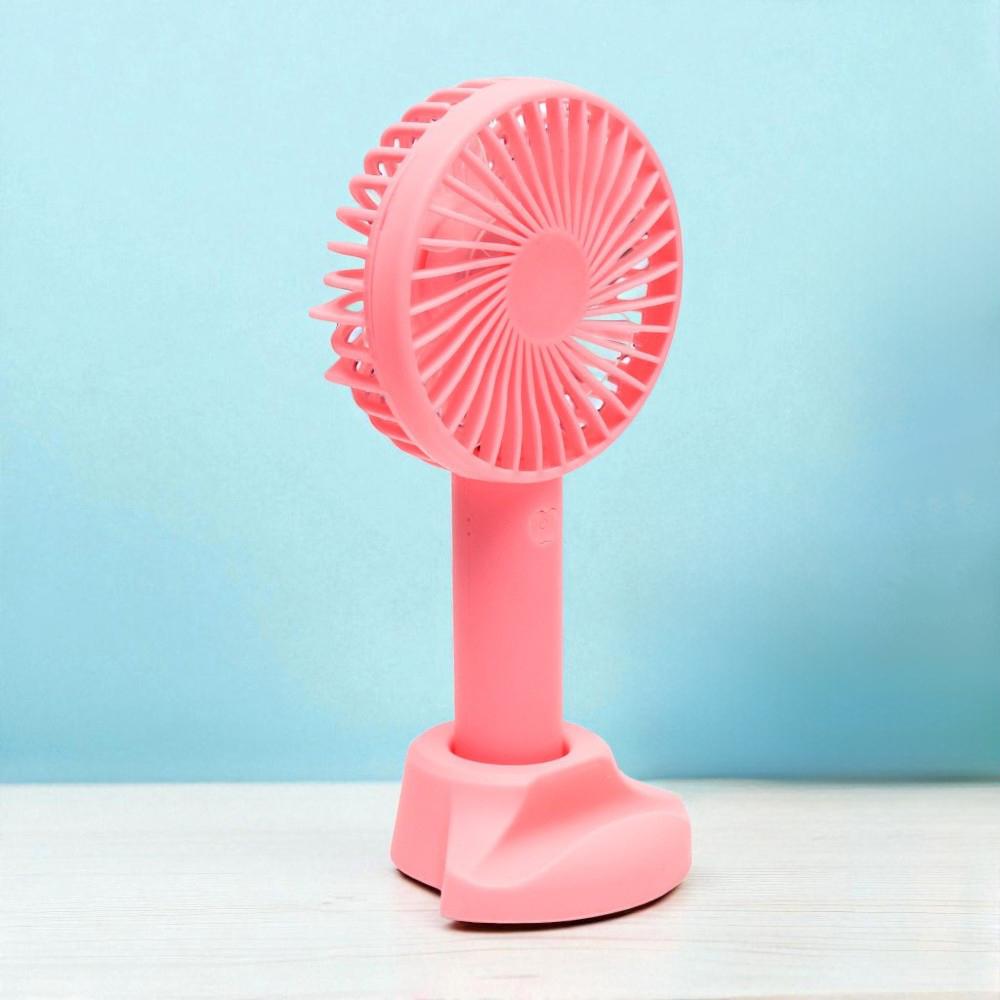 Вентилятор-мини ручной на аккумуляторе X-9 800 мАч USB 3 скорости съемная подставка Розовый (38-рож-6372) - фото 4 Вентилятор-мини ручной на аккумуляторе X-9 800 мАч USB 3 скорости съемная подставка Розовый (38-рож-6372) - фото 4
