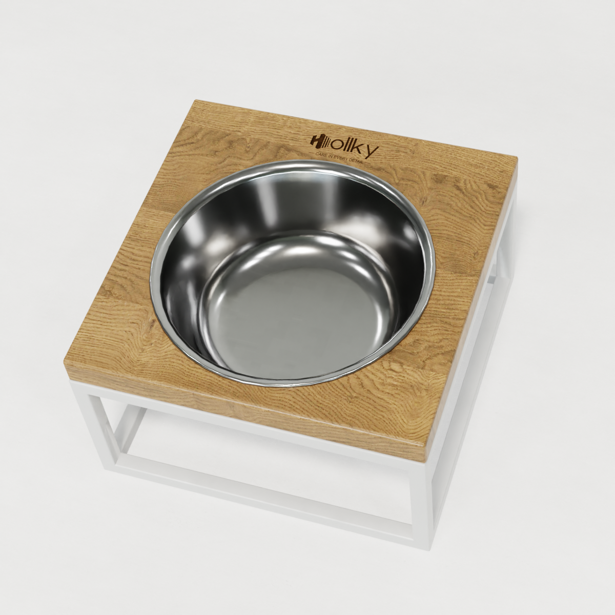 Миска на подставке для кошек и средних собак Hollky Base Solo M 0,8 л (M-212110-WHNT) - фото 4 Миска на подставке для кошек и средних собак Hollky Base Solo M 0,8 л (M-212110-WHNT) - фото 4