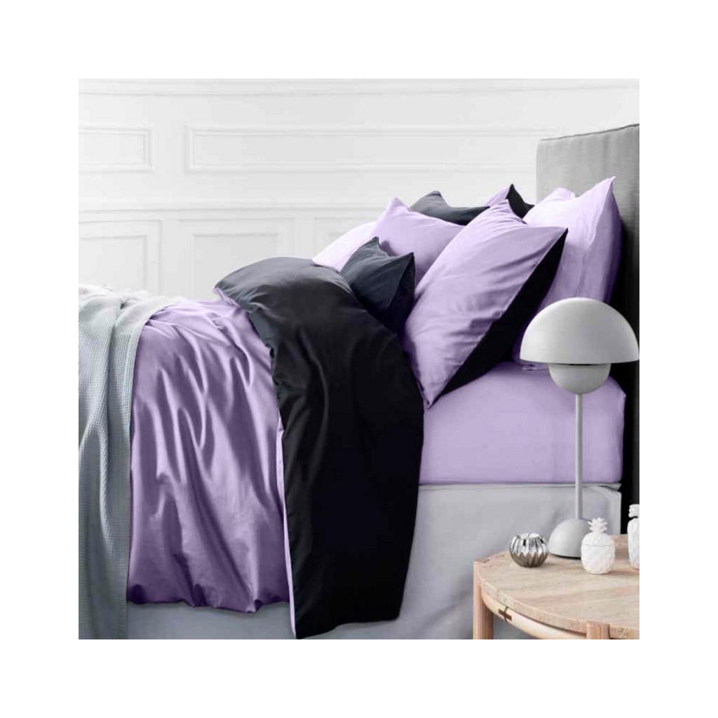 Комплект постельного белья MirSon Premium 3820+0055 satin King Size 220х240 см Lavanda (196575) - фото 1