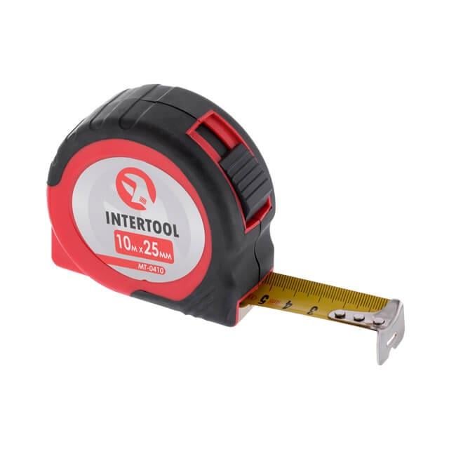 Рулетка Intertool MT-0410 з фіксатором 10 м 25 мм