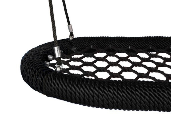 Гойдалка-гніздо з металевим каркасом WCG Lumen для дитячих майданчиків/терас 100 см Чорний (W-102B) - фото 4