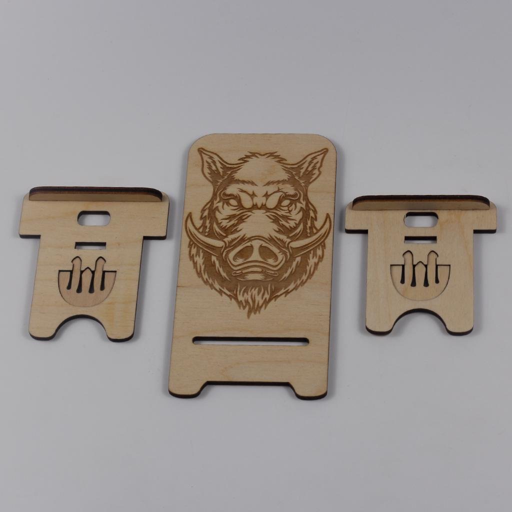 Підставка-тримач для телефону з дерева 45 кабан 2 (03020048) - фото 2 Підставка-тримач для телефону з дерева 45 кабан 2 (03020048) - фото 2