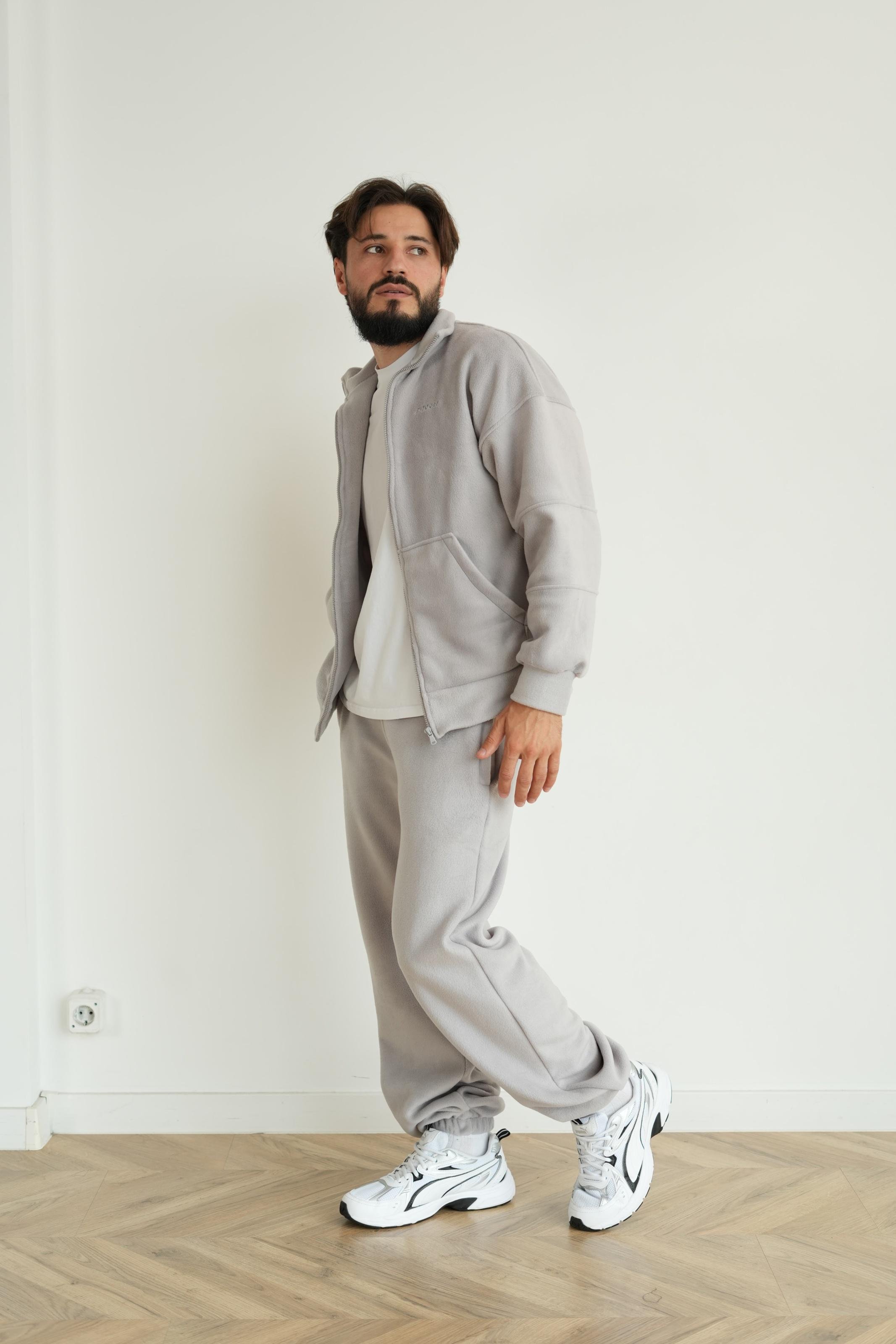 Костюм чоловічий флісовий CASUAL 3XL Світло-сірий (10304XXXLm) - фото 3 Костюм чоловічий флісовий CASUAL 3XL Світло-сірий (10304XXXLm) - фото 3