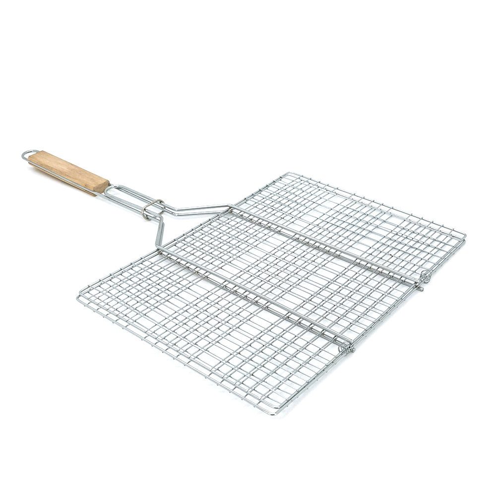 Решітка для гриля подвійна універсальна нержавіюча сталь 40-30 см (26840675)