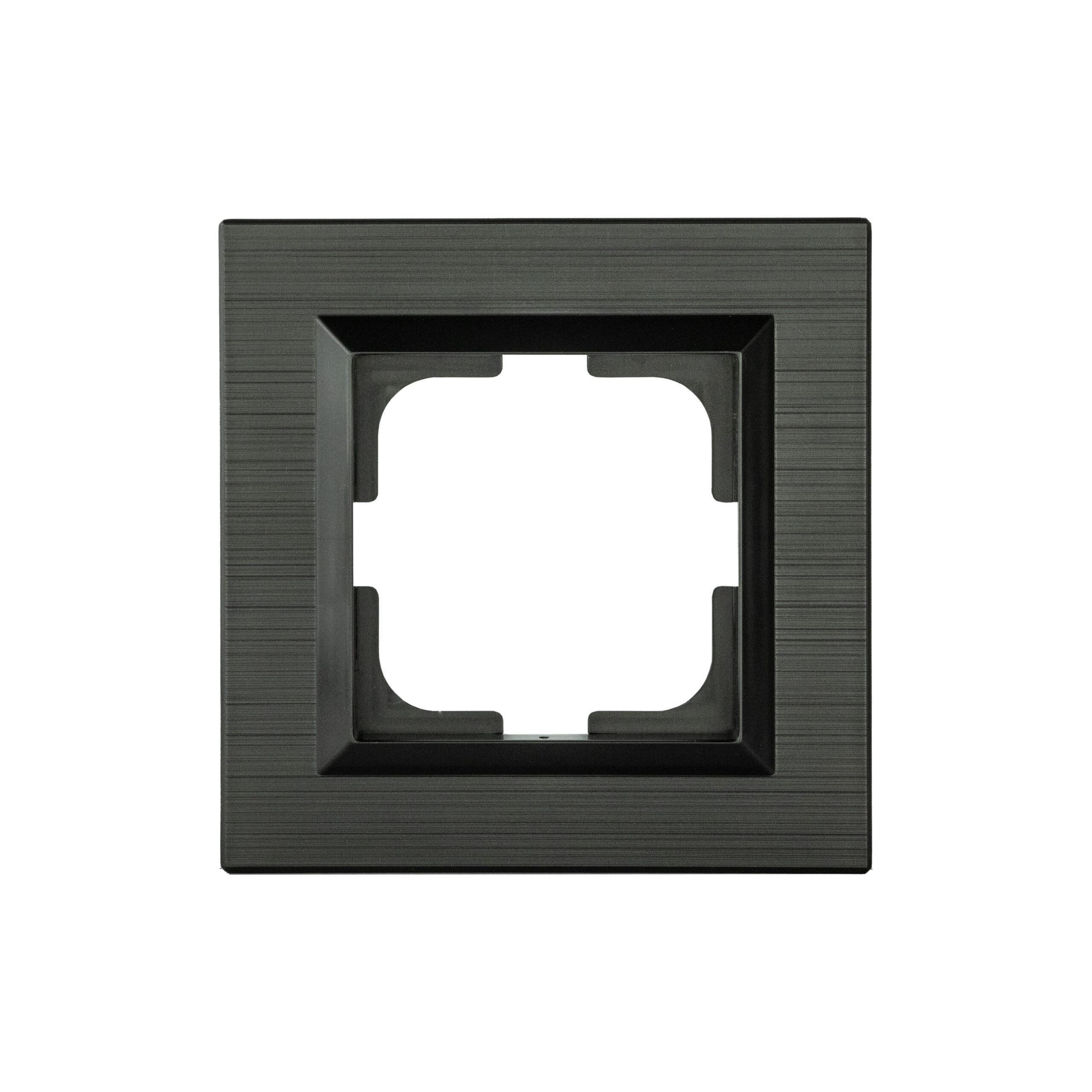 Рамка одноместная QUANTUM Антрацит (405-350000-096)