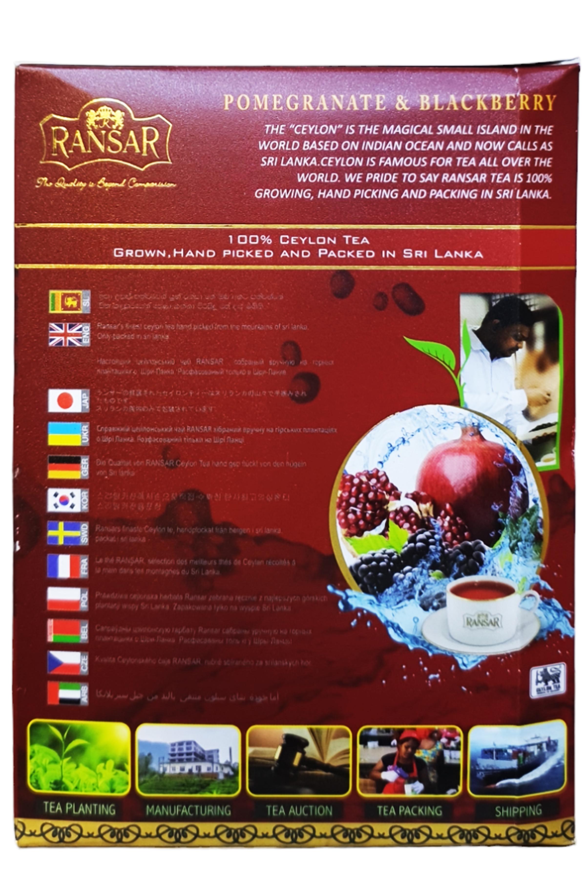 Чай Ransar черный Pomegranate & Blackberry Гранат и Ежевика 100г (58965) - фото 3 Чай Ransar черный Pomegranate & Blackberry Гранат и Ежевика 100г (58965) - фото 3