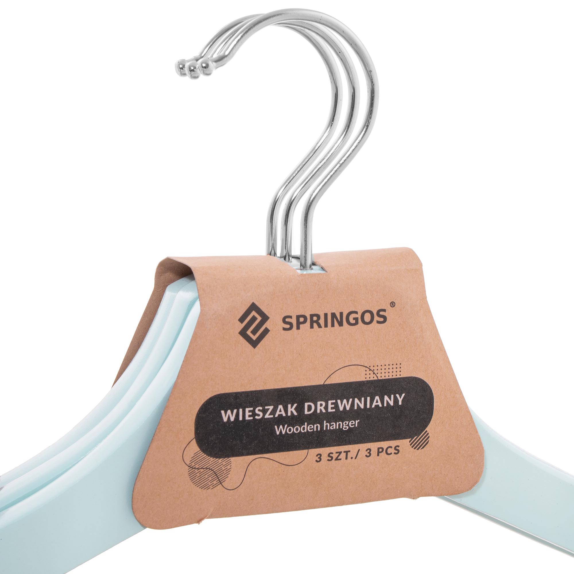 Набор вешалок для одежды Springos дерево 3 шт. (HG0007) - фото 4