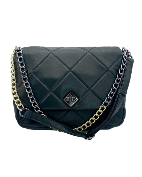 Сумка женская Welassie кросс-боди натуральная кожа стеганая Черный (wel-K6654)