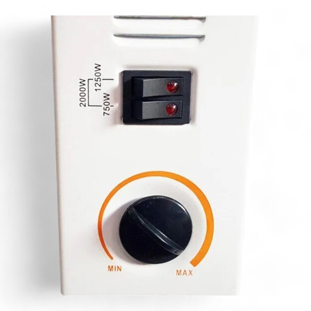 Обігрівач електричний Crownberg CB-2000 2000 Вт з термостатом Білий (GR-05217) - фото 4 Обігрівач електричний Crownberg CB-2000 2000 Вт з термостатом Білий (GR-05217) - фото 4