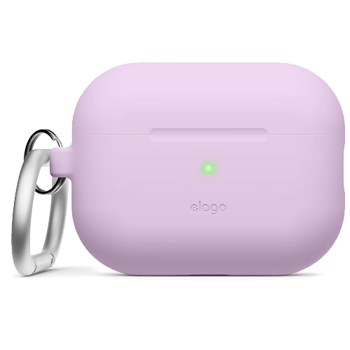 Чехол для наушников с карабином Elago Silicone Hang Case for Airpods Pro 2nd Gen Lavender (EAPP2CSC-ORHA-LV)