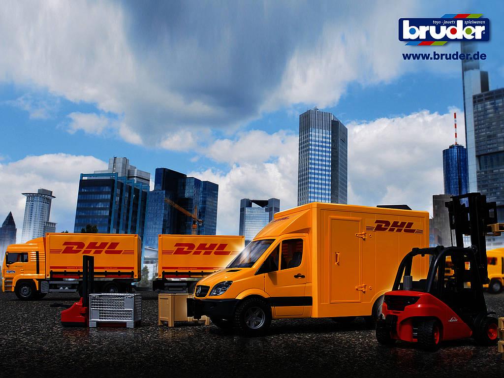 Фургон Mercedes-Benz Sprinter DHL та навантажувачем з піддонами 02534 - фото 4