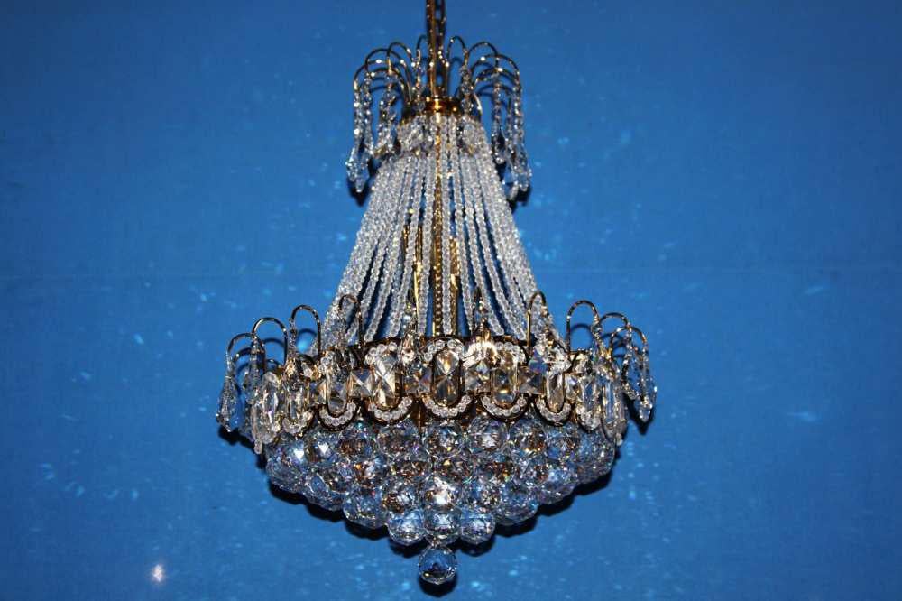 Кришталева люстра L0497/10 Золото/Білий (AN000628)