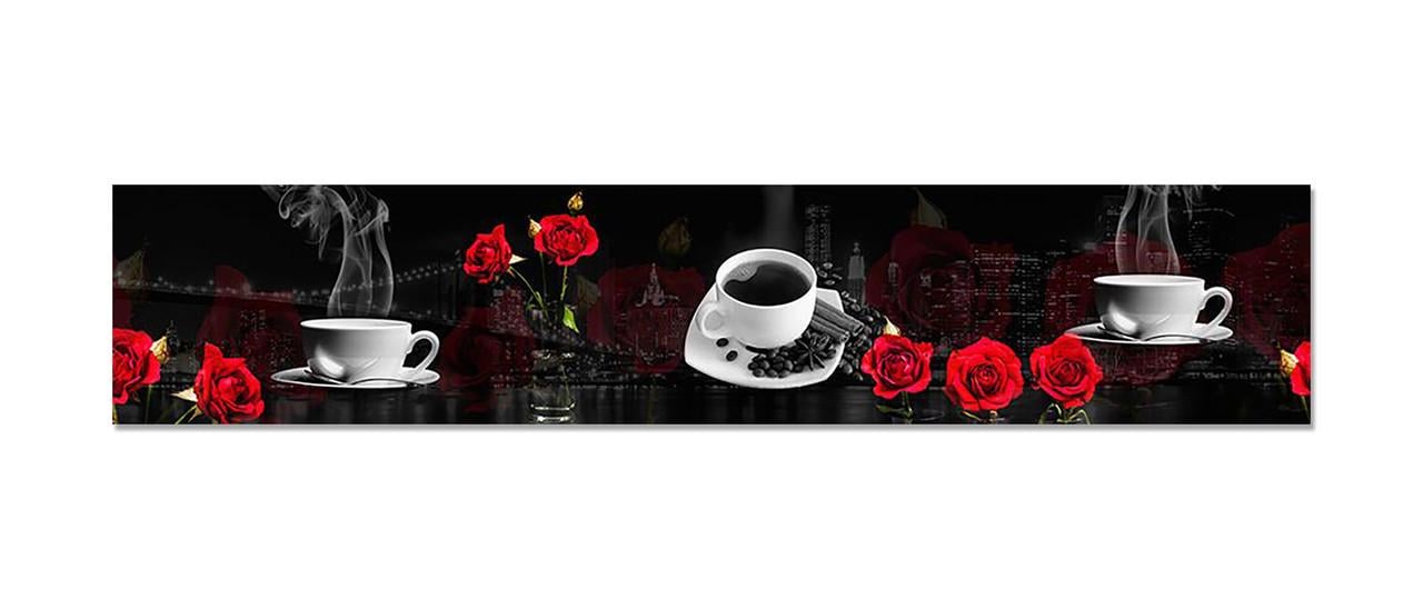 Наліпка вінілова на кухню Zatarga Кава і Троянди 600х3000 мм для (1283915509) Наліпка вінілова на кухню Zatarga Кава і Троянди 600х3000 мм для (1283915509)