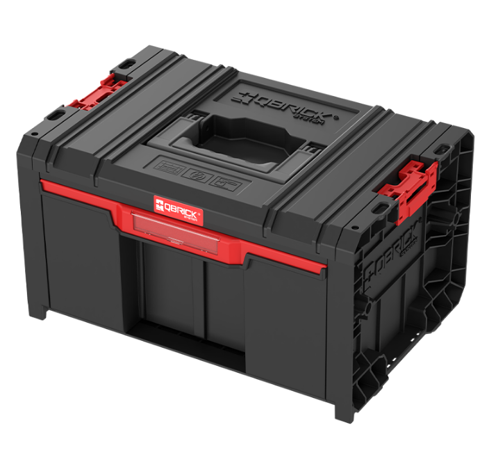 Ящик для инструмента Qbrick System PRO Drawer 1 Toolbox 2,0 Basic модульный с выдвижной полкой пластик 450x310x244 мм