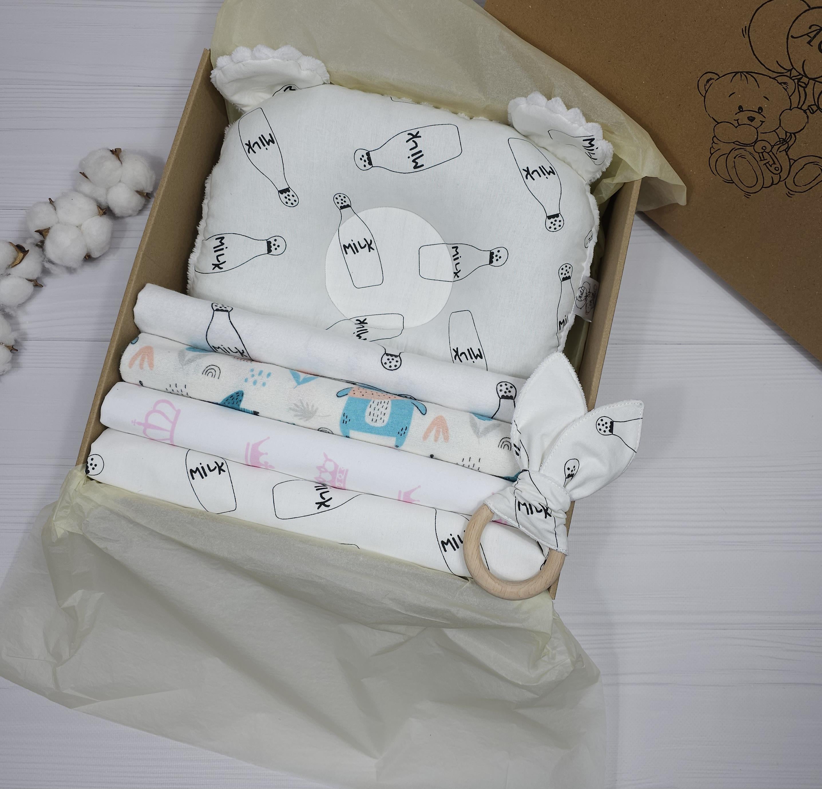 Набор пеленок a.l.babybox Милк и Короны 6 шт. Белый (18236841)