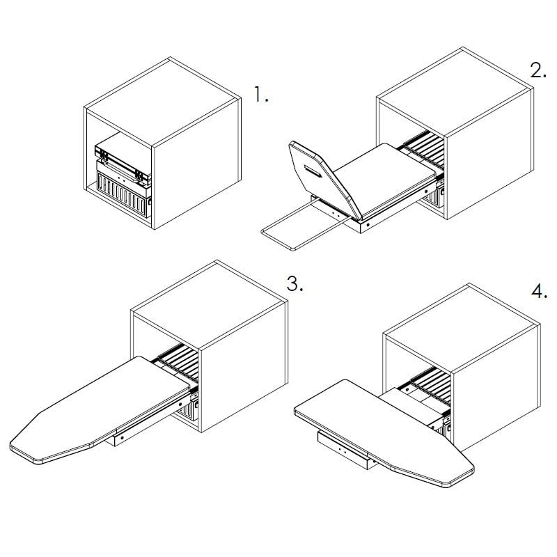 Доска гладильная встроенная Muller с чехлом и корзиной для утюга Белый (00057) - фото 11 Доска гладильная встроенная Muller с чехлом и корзиной для утюга Белый (00057) - фото 11
