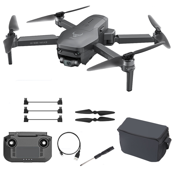 Квадрокоптер ZLRC SG906 Max 3 с 4K и HD камера/GPS БК Black (d316)