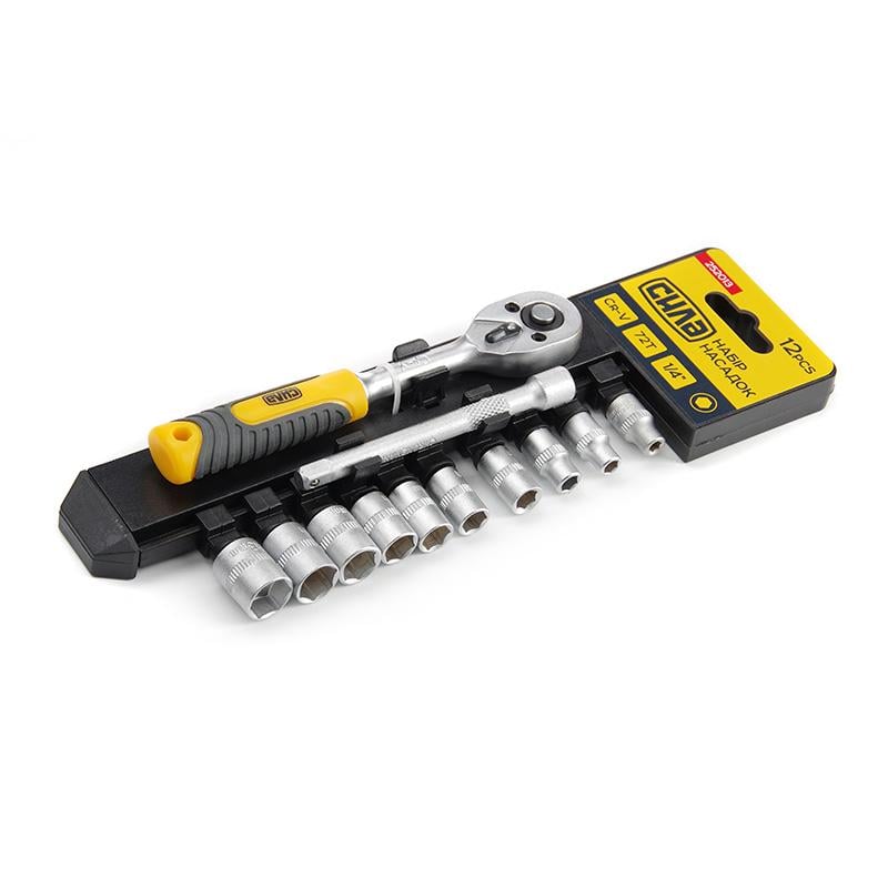 Набір насадок Сила 72Т CrV 1/4 12 шт. (252013)