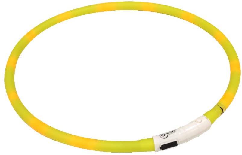 Ошейник светодиодный Croci с USB для зарядки 40 см Желтый (1221918357)