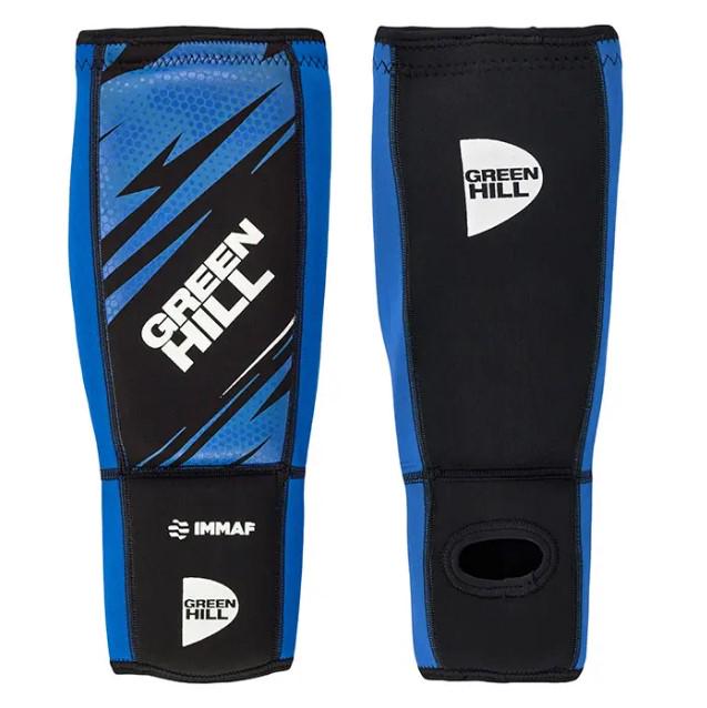 Защита ног Green Hill ММА IMMAF SIS-0018 голень стопа неопрен XL Синий (6936116105352)