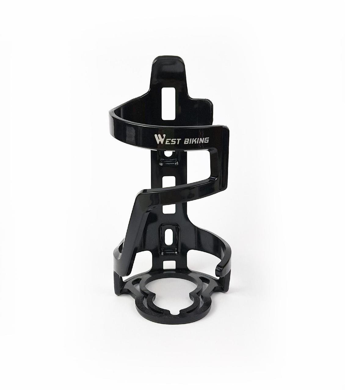 Фляготримач West biking 0704021 пластиковий з боковою загрузкою Чорний (G0000909)
