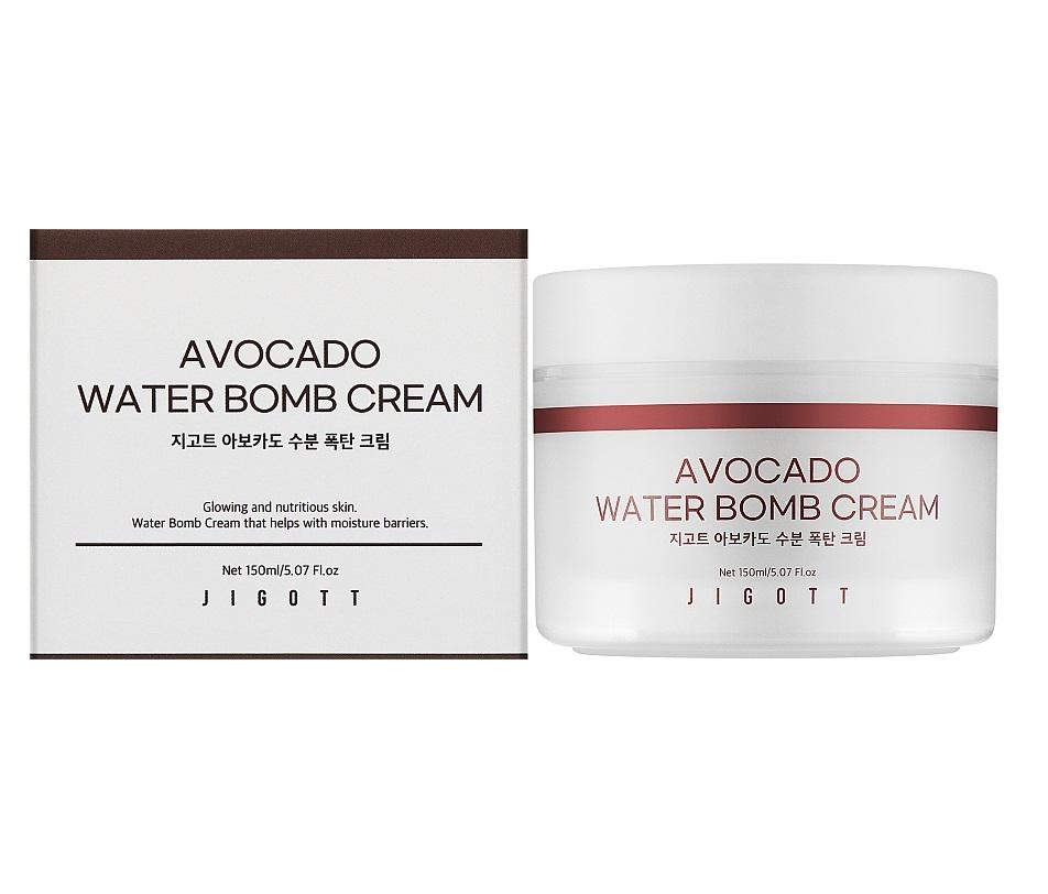 Крем для обличчя зволожуючий Jigott Avocado Water Bomb Cream 150 мл (8809541282898) - фото 2