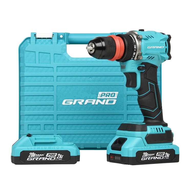 Шуруповерт аккумуляторный Grand ДА-20/2 DFR BL со съемным металлическим патроном (2882454462)