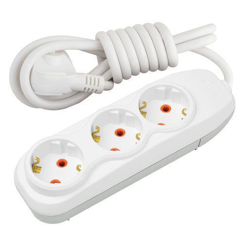 Подовжувач тримісний Nilson 3х1,5 мм2 з заземленням 2 м (43130102)