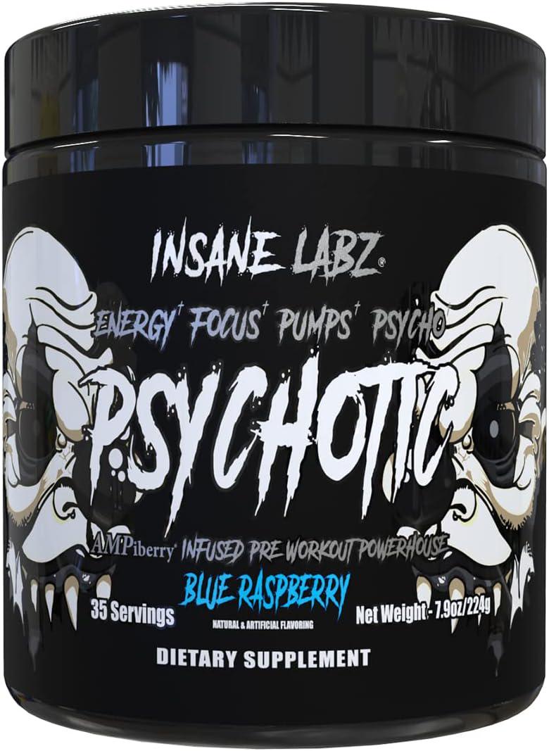 Предтренировочный комплекс Insane Labz Psychotic Blue Raspberry Black предтренировочный комплекс Insane Labz