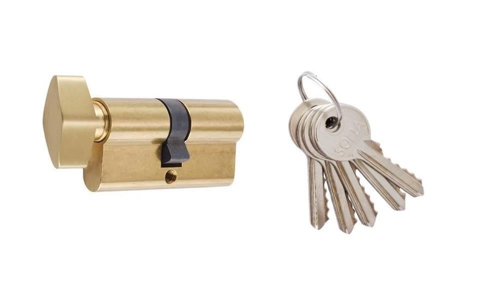 Цилиндр FZB узкий Т35x35 5 ключей SB 70 мм Золотистый (ЗС453) Цилиндр FZB узкий Т35x35 5 ключей SB 70 мм Золотистый (ЗС453)