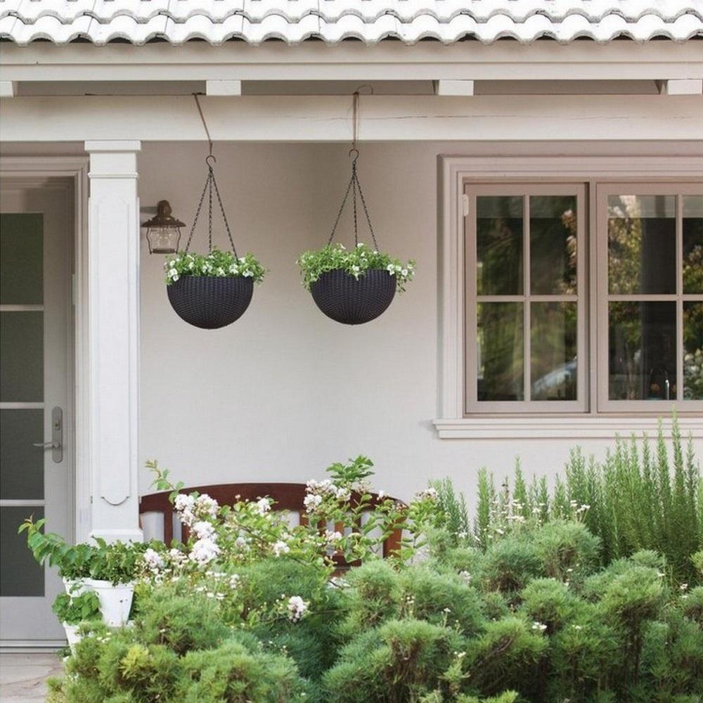 Подвесной горшок для цветов Keter Hanging Sphere Planter Графитовый (229545) - фото 4 Подвесной горшок для цветов Keter Hanging Sphere Planter Графитовый (229545) - фото 4