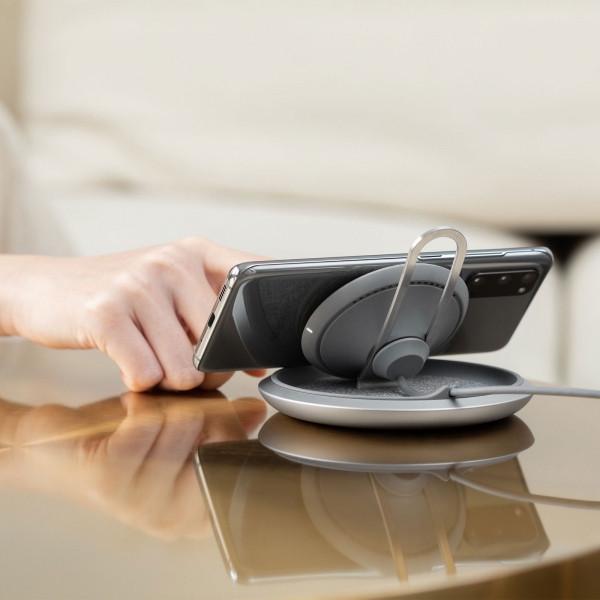 Беспроводная зарядка Moshi Lounge Q Wireless Charging Stand, Nordic Gray (99MO022218) - фото 5