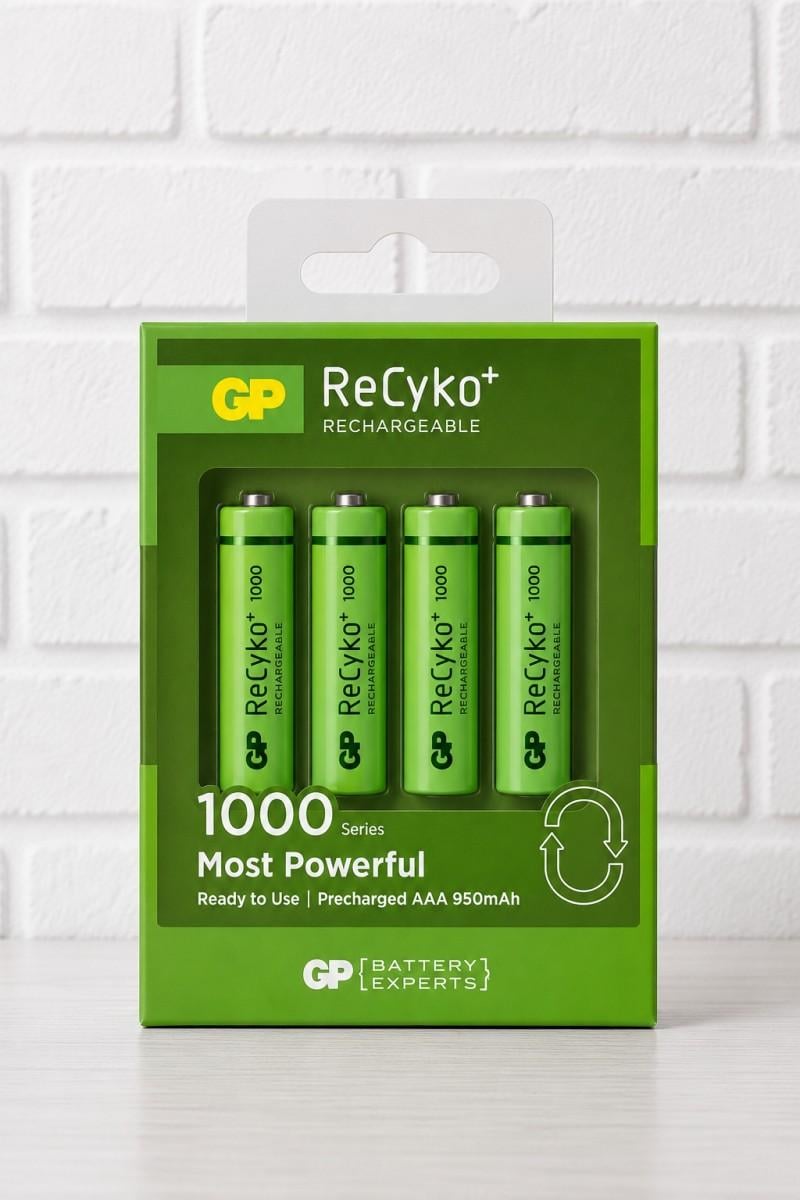 Аккумулятор ReCyko 4 шт. ААА GP R-03/4bl 1000 mAh Ni-MH aktualizated desing Аккумулятор ReCyko 4 шт. ААА GP R-03/4bl 1000 mAh Ni-MH aktualizated desing