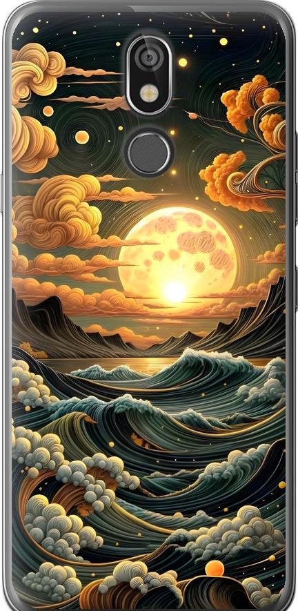 Чехол на LG K40 Арт волны (6332u-1681-42517)