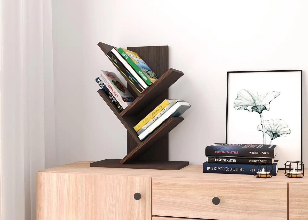 Полка фигурная для книг 400х575х216 мм Венге Темный (FP-36)