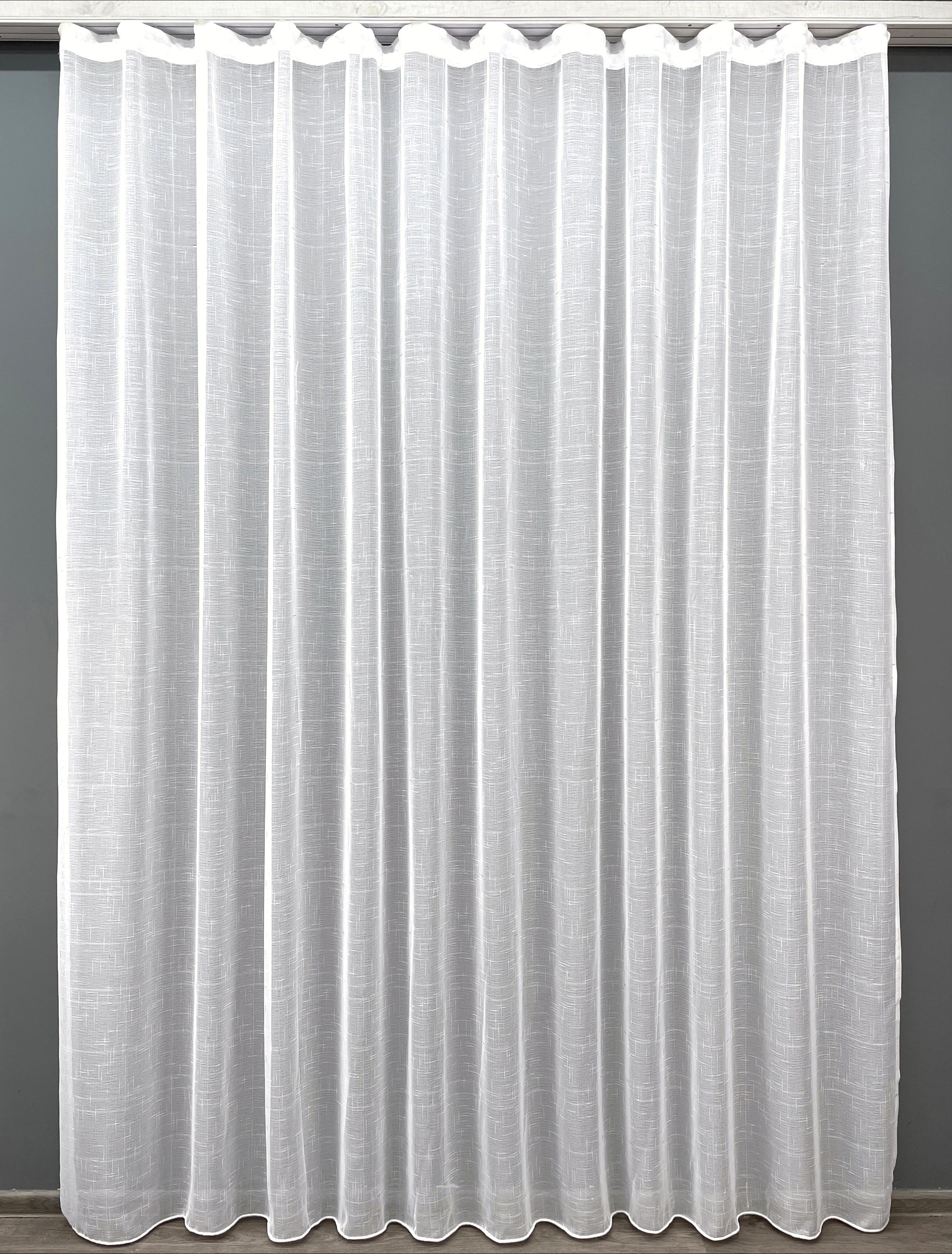 Тюль VR-Textil 1208т Ивонна Лен 200х250 см Белый/Серебряный (43-178)