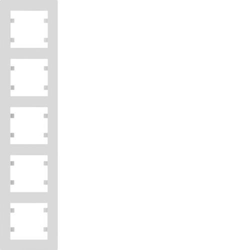 Рамка пятиместная вертикальная Hager Lumina Intens Белый (WL5650)